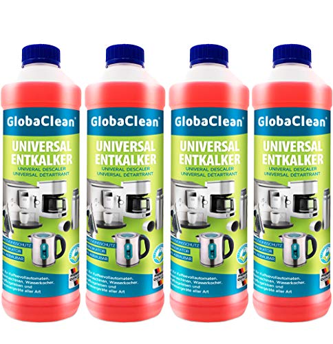 ® Flüssig-Entkalker für Kaffeevollautomat, Kaffeemaschine, Kaffeepadmaschinen - mit Farbindikator (4x 750ml)