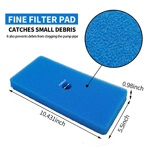 2Pcs Pond Replacement Filter Pads,Coarse And Fine Pads For Pond Pump Pre-Filter Box,Blue And Black Sponge Filters Replacement #TOP2