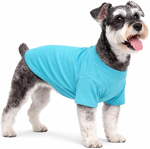 Miniatura 76 de Lovelonglong Ropa para mascotas, disfraces para perro, ropa de perro salchicha, camiseta en blanco para perros salchicha, Corgi 100% algodón, rosa