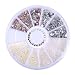 Produktbild ZHOUBA DIY 3D Nailart-Stücke, Dekoration, Amulette, rundes Rad zur Aufbewahrung von Kristallen, Glitter und Strass