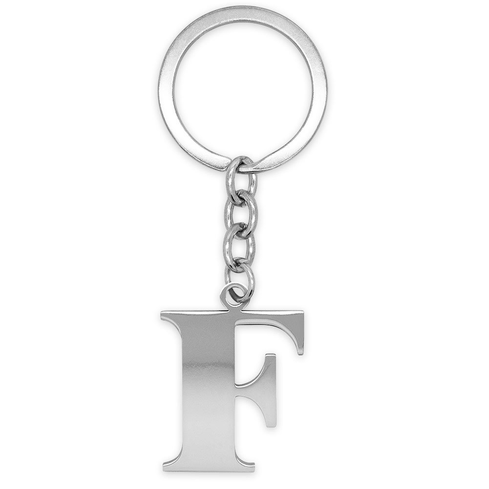 SoulCats® Silver-Plated Letter A-Z Reluire Initial Keychains - Refined Steel