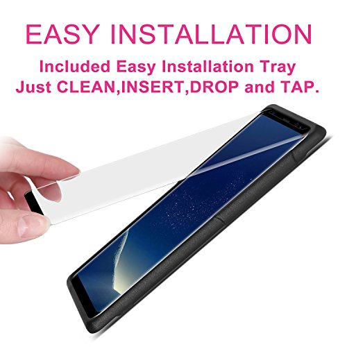 Iander [2-Pack] Galaxy S8 Plus Screen Protector Glass [Easy Installation Tray], 3D Curved [Tempered Glass] Screen Protector For Galaxy S8 Plus S8+ [Case Friendly] #TOP2
