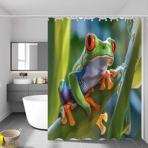 Rideau de douche rainette 180x180 cm en tissu polyester imperméable