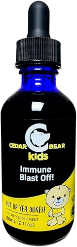 Cedar Bear El sistema inmunitario se apaga. Para niños, un suplemento herbal líquido que apoya y activa la respuesta del sistema inmunológico en