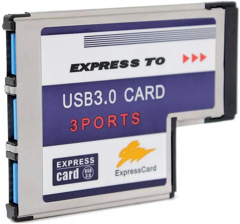 KALEA-INFORMATIQUE 54mm Express Card Controller (EXPRESSCARD 54) to USB 3.0-3 Ports USB3.0 SUPERSPEED - CHIPSET FL1100 - Flush, USB Ports Not Exceeding PC Facade Level!