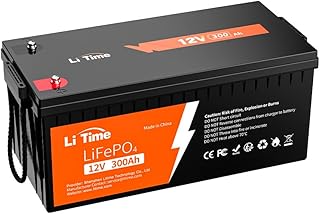 LiTime 12V 300Ah Lithium LiFePO4 Battery, Built-in 200A BMS, Max 2560W Power Output, Easy Installation, 4000+ Deep Cycles, FCC&UL Certificates, 10-Year Lifetime, Perfect for Off-Grid, RV, Solar