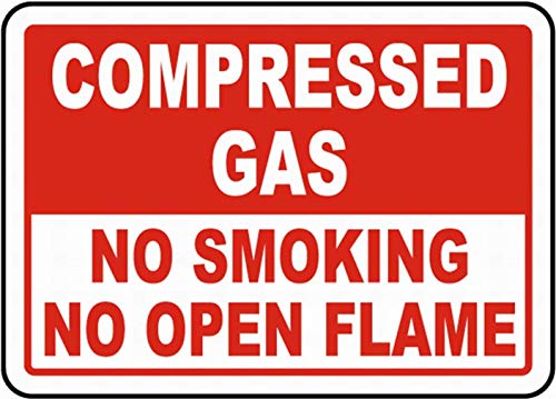 Forry Compressed Gas No Smoking Métal Mur Affiche Vintage Plaque Étain Signe Rétro Décorer Artisanat pour Café Bar Garage Salon Chambre