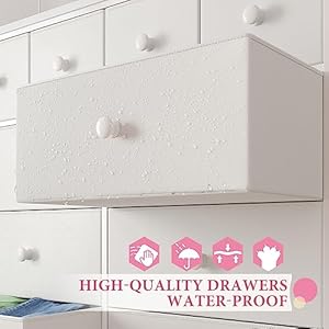 EnHomee Dresser,White Dresser for Bedroom with 12 Drawers,Tall Dressers for Bedroom,White Fabric Dressers & Chest of Drawers for Bedroom,Closet,Nursery,Girls EnHomee DresserWhite Dresser for Bedroom with 12 DrawersTall Dressers for BedroomWhite Fabric Dressers Chest of Drawers for BedroomClosetNurseryGirls