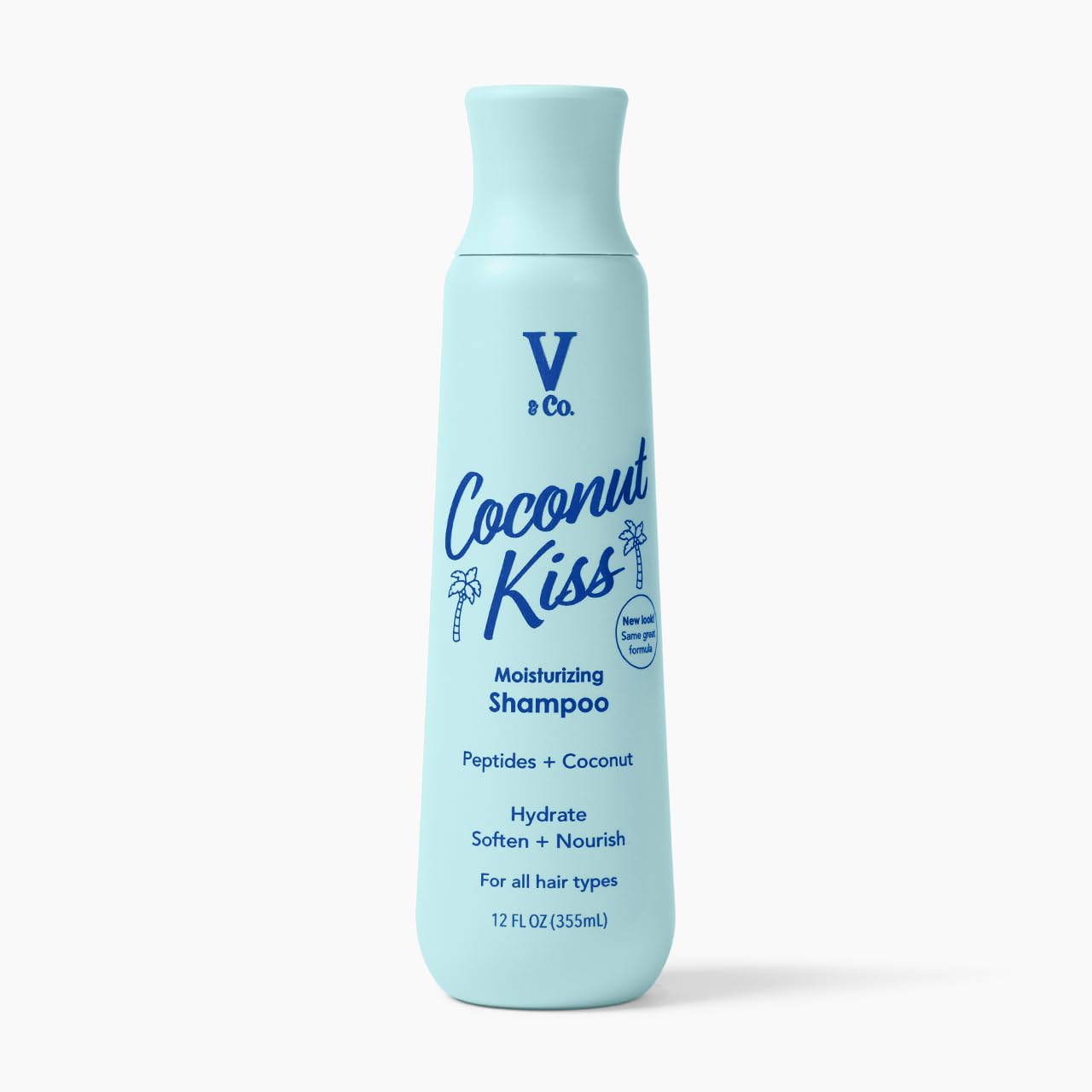 V&Co. Moisturizing Shampoo 12 Oz. - Sulfate Free, Color Safe, and Gentle Formula with Peptide Technology Boosting Hydration for Dry, and Color Treated