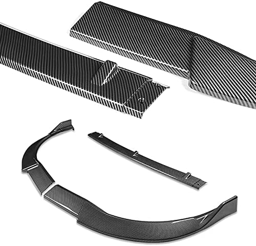 HYPERSPEED Front Bumper Spoiler Lip 3PCS MP-Style ABS Compatible with Toyota Sienna SE 2011 2012 2013 2014 2015 2016 2017, Car Mods Exterior Accessories Automotive Air Chin Body Kit (Carbon Look)