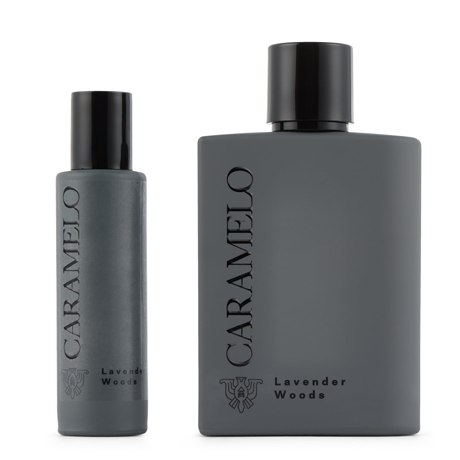 CARAMELO - Lavender Woods Estuche Regalo 100 + 30 ml, Colonia Hombre, Pack 2, Perfume Formato Spray, Eau de Toilette Natural y Masculina, Aroma Amaderado Especiado, Fragancia Fresca, Elegante