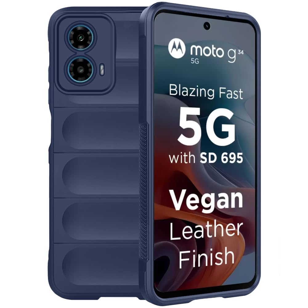 TheGiftKart Liquid Silicon Back Cover Case for Motorola Moto G34 / G45 5G | Shockproof Military Grade Protection | Micro-Fibre Cloth On Inner Side | Anti-Slip Grip Moto G34/G45 Back Case (TPU, Blue) (B0CYBLNXBK) Amazon Price History, Amazon Price Tracker