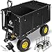 KESSER® Bollerwagen 550kg belastbar Gartenwagen Transportwagen Gartenkarre herausnehmbare Plane Gerätewagen Handwagen vielseitig einsetzbar Schwarz