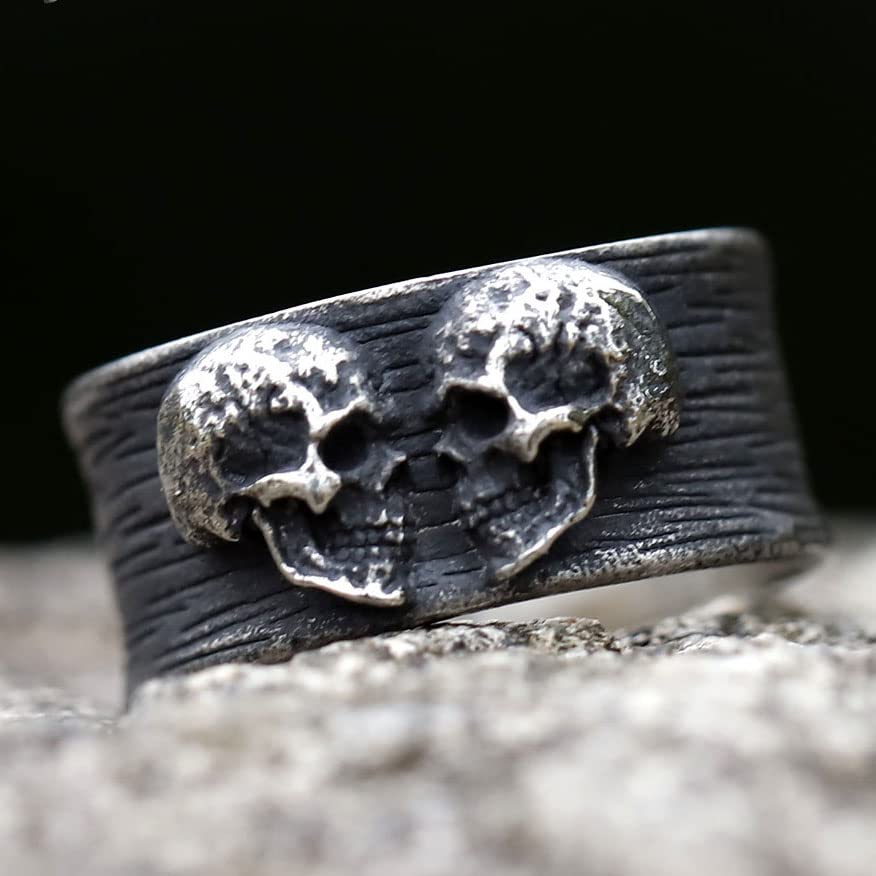 Image of 2023 Skull Ring Cool Evil Death Punk Rock Stainless Steel Rings Aly Style Jewelry