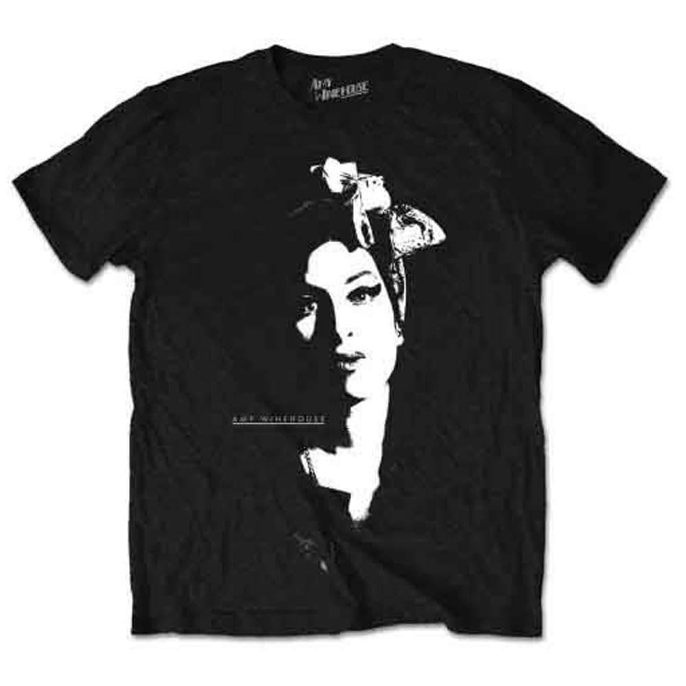 Amy Winehouse 'Scarf Portrait' T-Shirt (Medium) Black