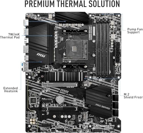 Image of MSI B550-A PRO V1 ProSeries Motherboard (AMD Ryzen 5000, AM4, DDR4, PCIe 4.0, SATA 6Gb /s, M.2, USB 3.2 Gen 2, HDMI /DP, ATX)