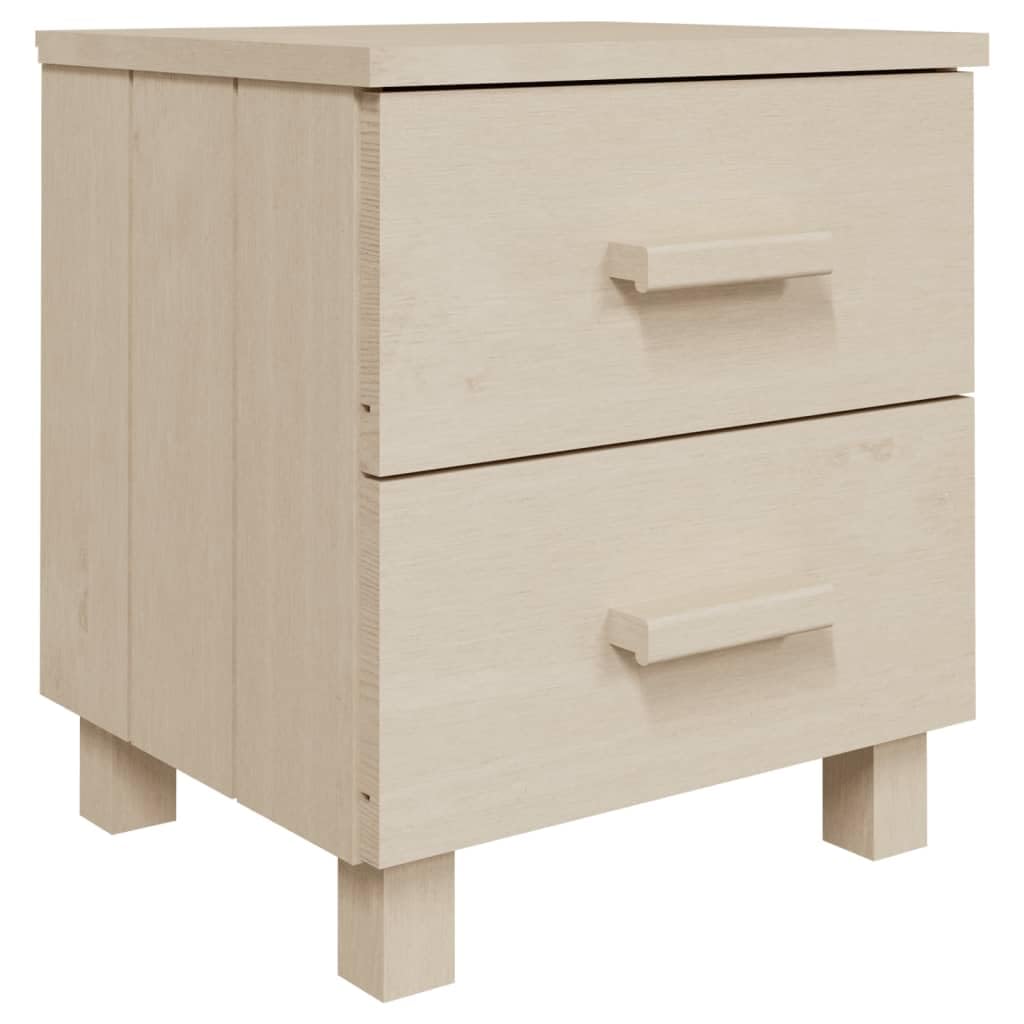 vidaXL Tables de Chevet HAMAR 2pcs Marron Miel 40x35x44,5cm Bois