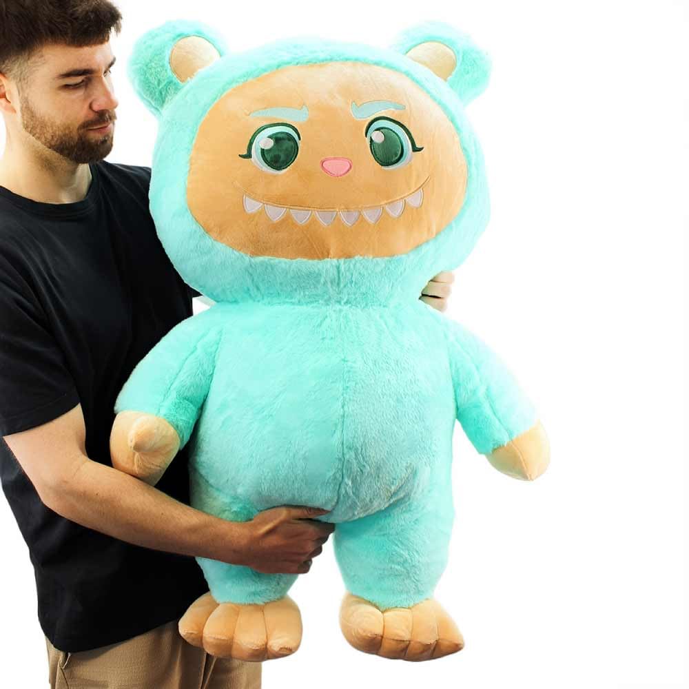 BEMIRO Kuscheltier Monster Bär Plüschfigur XXL 85 cm stehend | Gestickte Details, Weiches Plüschmaterial, Mit Aufhängeschlaufe, Aufrechte Position, Mehrere Farben