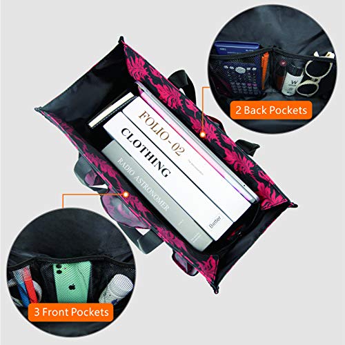 Image of TOPDesign Utility Water Resistant Tote Bag with 13 Pockets, Top Zipper Closure & Thick Bottom Support, for Working Women