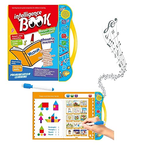 Image of Braintastic Intelligence Sound Book for Kids | Interactive English Learning Book with Letters, Words, Numbers & Shapes | Educational Activity Book for Toddlers