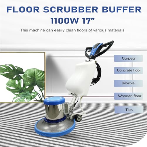 WYDDDARY 1100W Floor Polisher Commercial Floor Cleaner Carpet Buffer Scrubber with 3gal Water Tank and 17