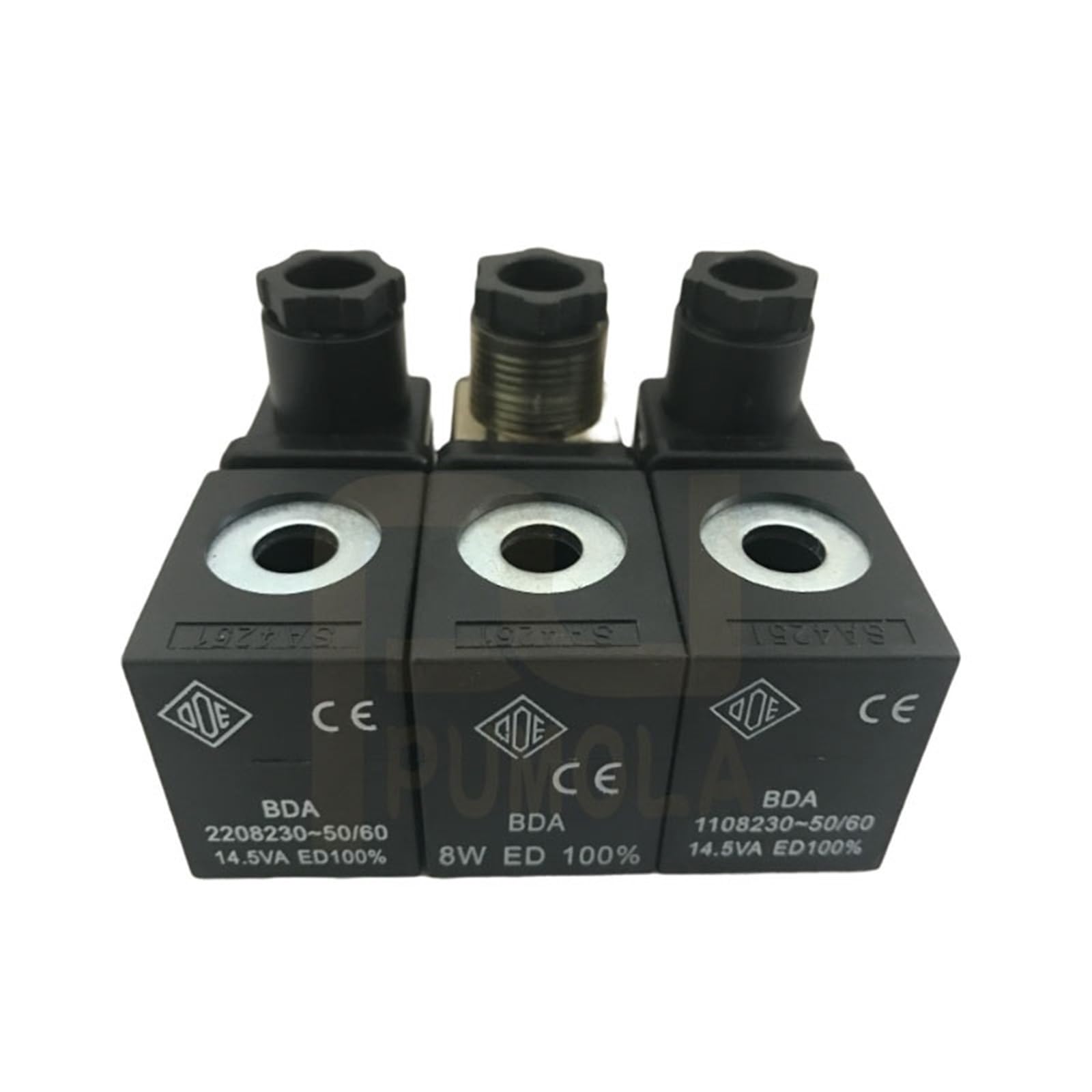 Solenoid Valve Coil 220V/230V 14.5VA/8W SA4251 Large Hole 13mm Small Hole 10mm Height 39mm 12V 24V 110V (Size : AC220V 14.5VA)