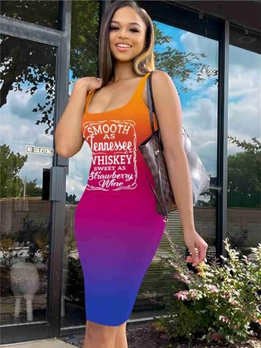 Image of Nimsruc Women Casual Sexy Tank Top Bodycon Dress Summer Pencil Sleeveless Basic Midi Club Dresses