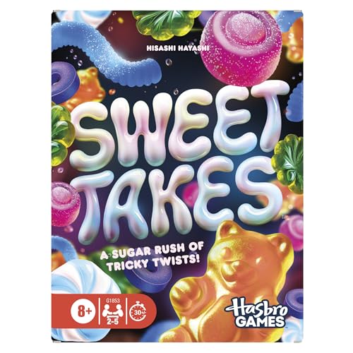 Hasbro Gaming Sweet Takes Game | Candy Themed Family Card Game for Kids, Teens, and Adults | 2 to 5 Players | 30 Mins. | Fun Summer Activities | Vacation Travel Essentials | Ages 8+
