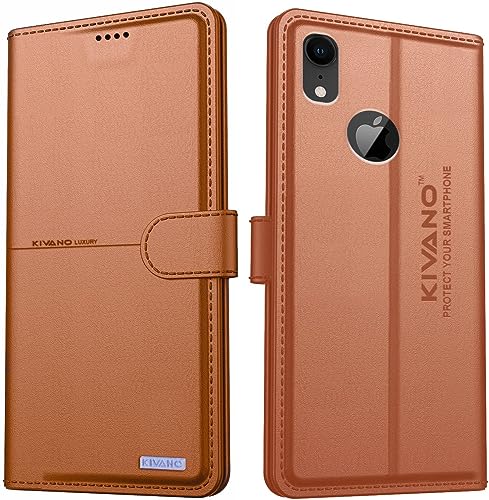 Image of KIVANO Compatible with Apple iPhone XR Flip Cover | Leather Finish | Inside Pockets & Inbuilt Stand | Shockproof Wallet Style Magnetic Closure Back Cover Case