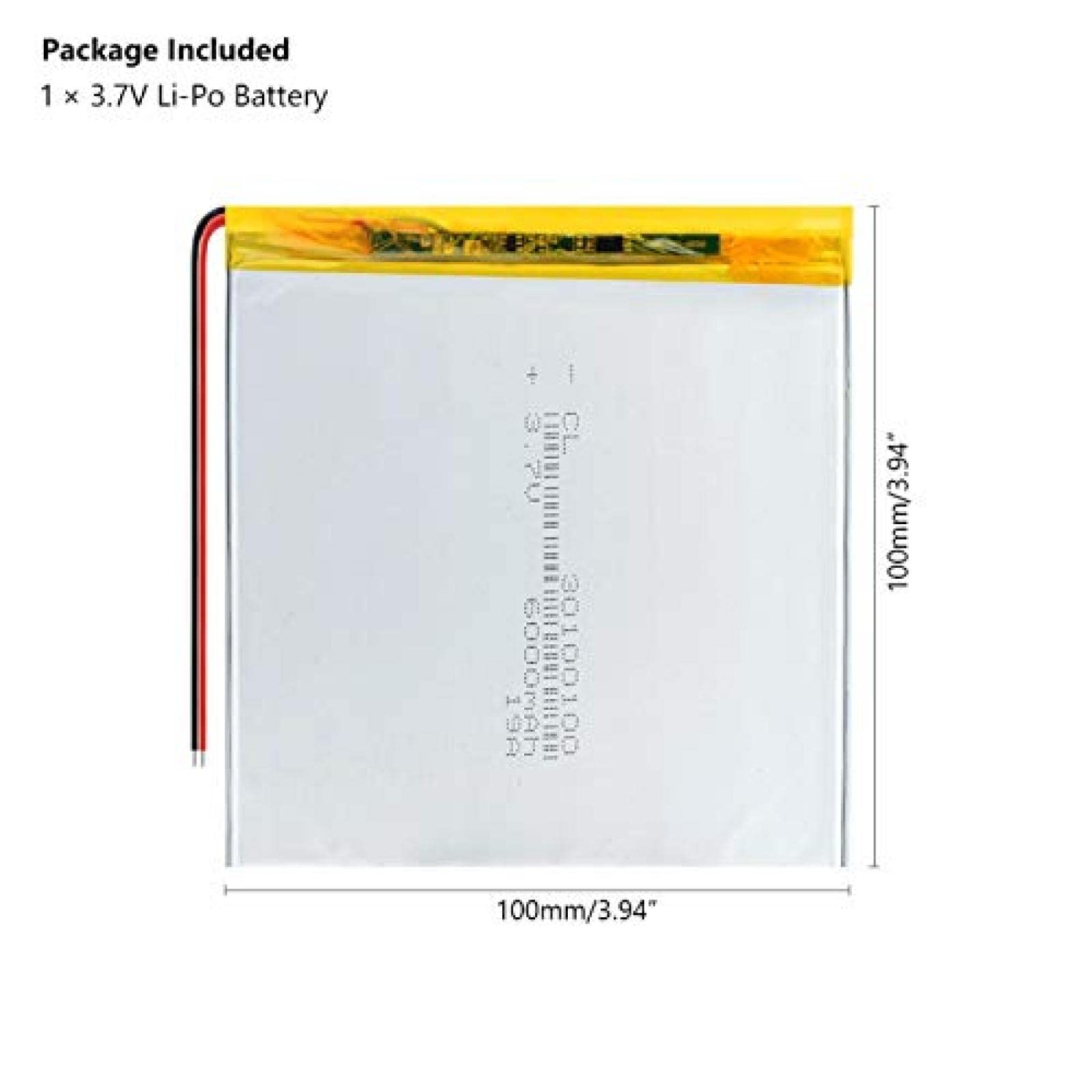 Amazon | 3.7v 30100100 6000mahバッテリー、電子書籍タブレットラップ