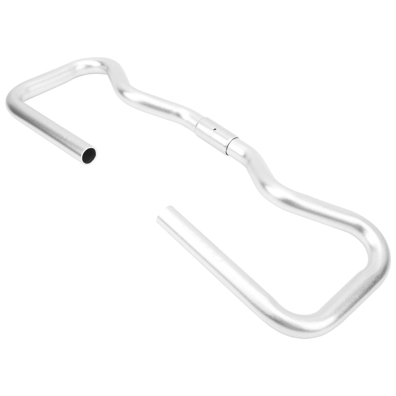 Manubrio per Bicicletta Pieghevole Ultraleggero in Lega di Alluminio, Elegante Manubrio P per Biciclette Pieghevoli, Lunghezza 490 Mm, Scegli tra 2 Colori (Argento)