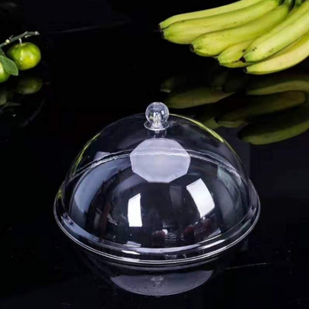 Cabilock Couvercle Transparent pour présentoir à gâteau, Couvercle Alimentaire pour désert, Cloche, Dessert, gâteau, Plateau de Service, Plat de Service, Bol de Punch, 35,4 cm.