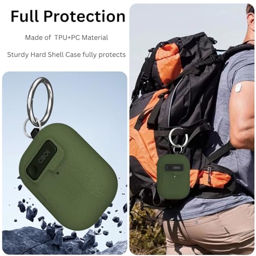 Image of Oboe Aegis Case 'Compatible with' Apple Airpods Pro 3 Case Full Protection Cover with Phone Stand, Magnetic Lock & Keyring (Stone Green) [AIRPODS & Charging CASE NOT Included]