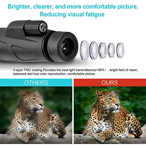 Telescopio monocular compacto retráctil con clip para celular miniatura 4