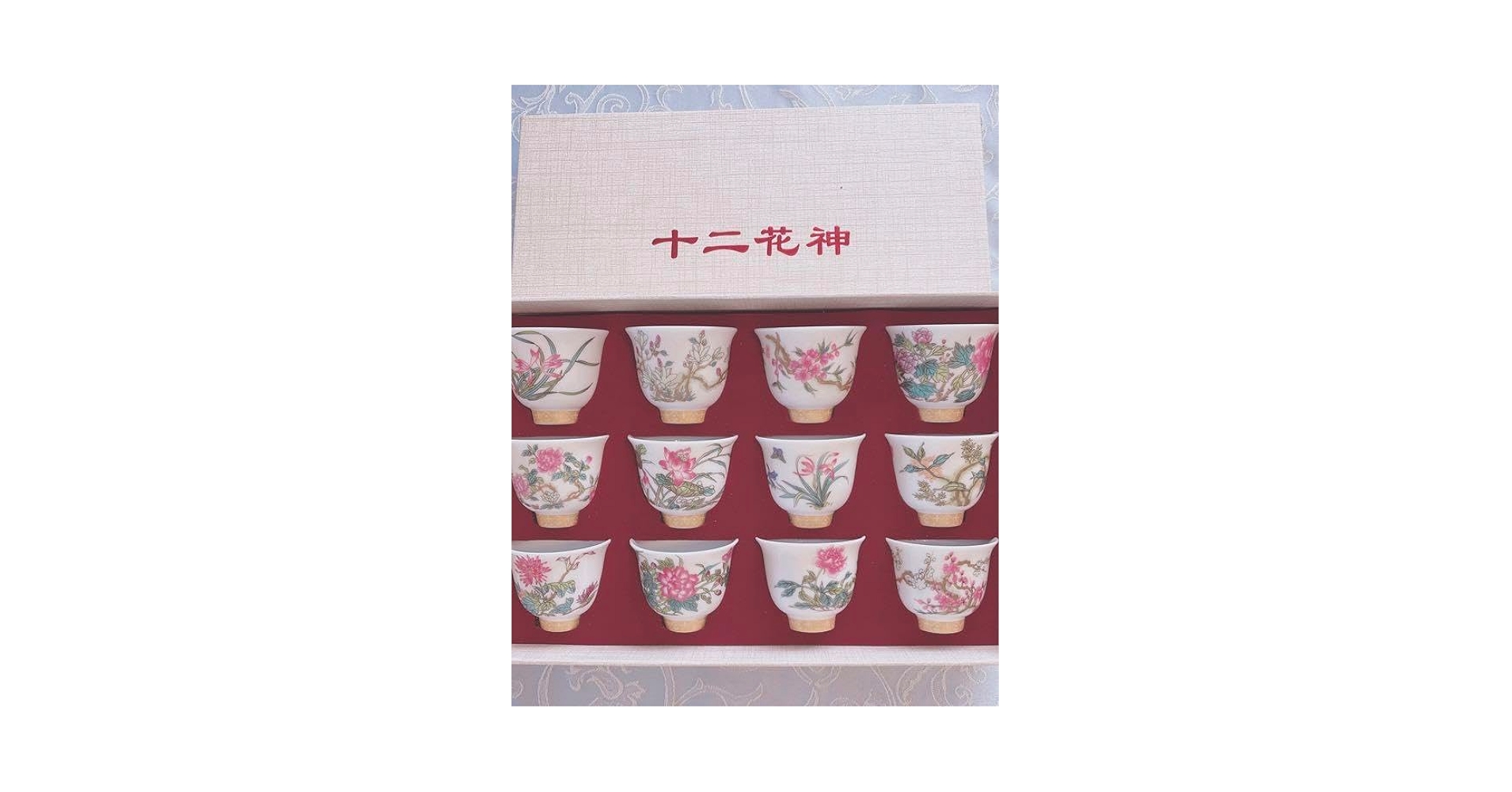 新粉彩版十二花神杯 12個セット 新粉彩版十二花神杯 12個セット