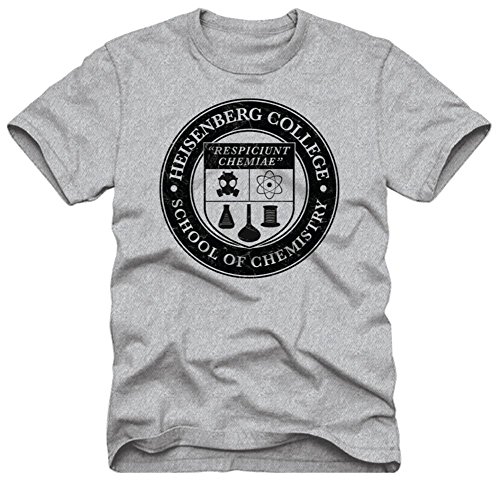 Breaking Bad Heisenberg College School of Chemistry Adult Heather Gray T-Shirt (Adult XX-Large)