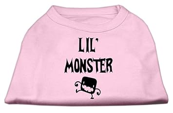 Mirage Pet Products Lil Monster Screen Print Shirts Pink Lg (14)