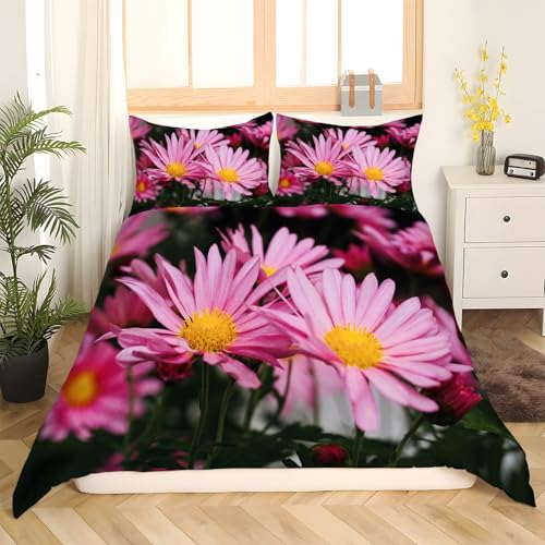 Parure de lit 90x190 blanche à fleurs pour créer une chambre d'ado printanière et fraîche