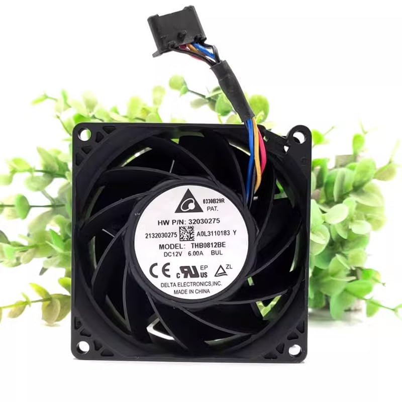 THB0812BE 8038 12V 6A 8CM High Speed Super Violent Large air Cooling Fan