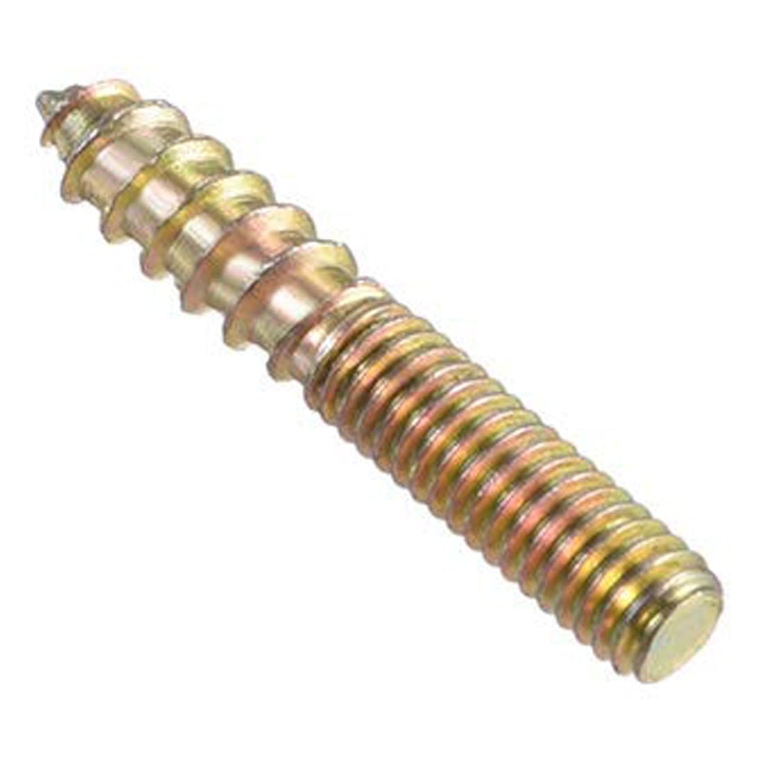 TOP-VIGOR 50Pcs Hanger Bolts, M4x25mm Double Headed Bolts Self Tapping Screw, Double Ended Dowel Screws, Screw Dowels Hanger - Image 4