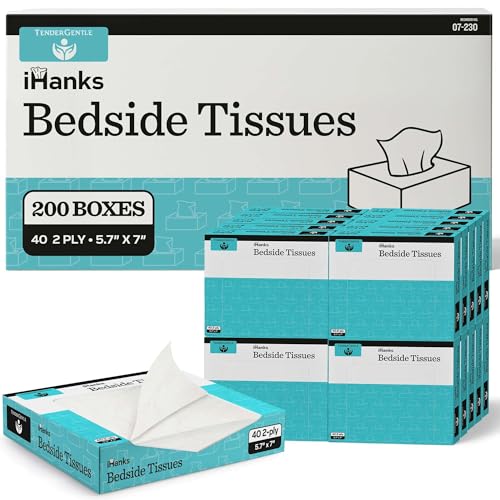 2�w�t�F�C�V�����e�B�b�V���{�b�N�X - �@���╗�ׂ̂��߂�5.7x7�C���`�̃x�b�h�T�C�h�e�B�b�V�� 200������P�[�X - �o�X���[���A�I�t�B�X�A�I�t�B�X�A�Q���Ŏg�p�\