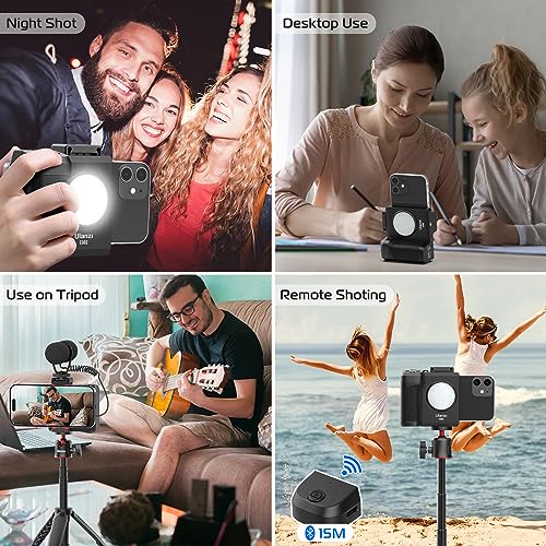Image of ULANZI VL49 RGB Video Light + ULANZI CG02 Ungraded Smartphone Camera Shutter Handle Grip