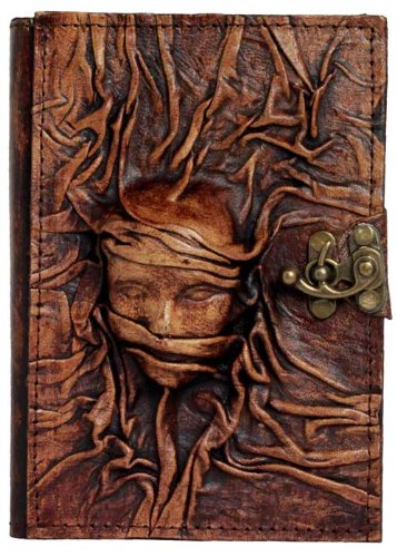 Rilievo Donna Sciarpa Marrone Annata Diario in