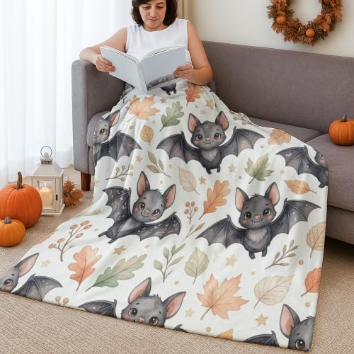 Couverture flanelle Halloween plaid doux de salon pour soirée cinéma