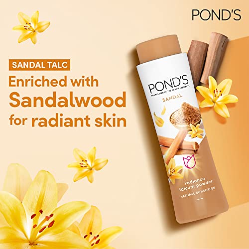 Image of POND'S Sandal Radiance Talcum Powder, Natural Sunscreen, 300 g & POND'S Pimple Clear Face Wash, 100g