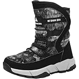 [Putu] スノーブーツ キッズ ジュニア ブーツ 女の子 男の子 防水 保暖 子供 スノーシューズ ウインターブーツ 20.0cm