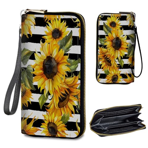 Image of Womens Wallet PU Leather Wristlet Wallets for Women, Large Capacity Lady Fashion Wallet Card Holder Zipper Wallet