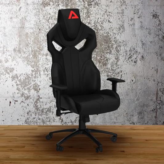 Image of ASTRIX Gaming Chair - Monza Series (Black) | Ergonomic High-Back Chair with Lumbar Support, Reclining Backrest & Adjustable Armrests for Gamers, Office & Home Setup
