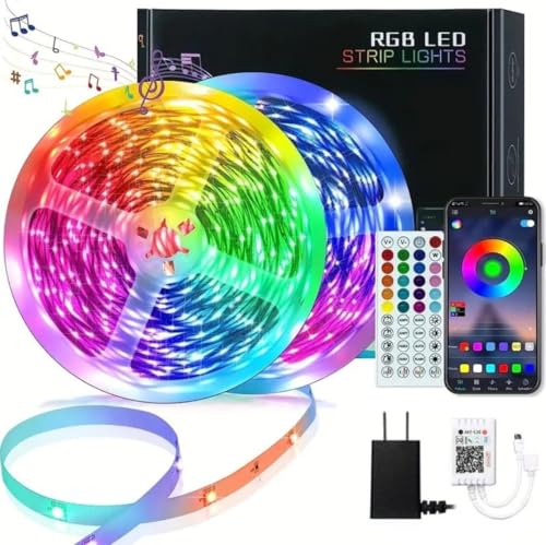 Tira de luces LED RGB 16.5FT ALisasin con control remoto miniatura 1