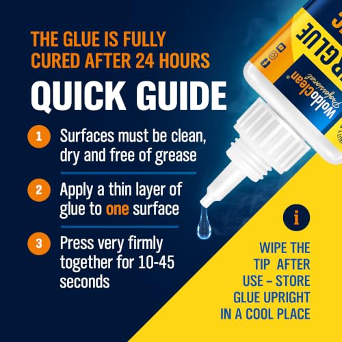 Image of WoldoClean Super Glue for Plastic 50g for Instant Strength - Waterproof, Heat-Resistant, Clear Glue with Precise Nozzle